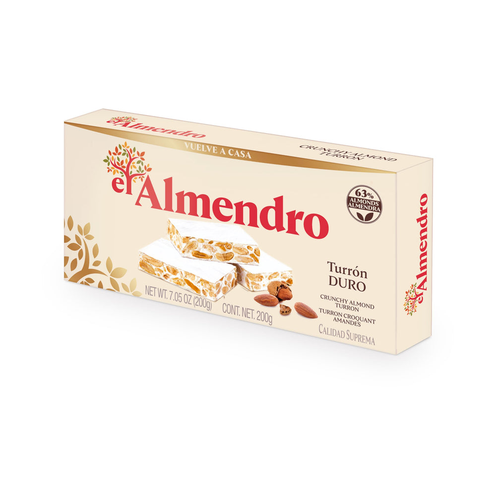 El Almendro Turrón Duro with toasted almonds, gluten-free holiday dessert