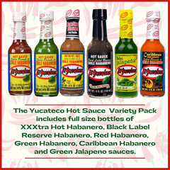 El Yucateco Green Habanero sauce bottle ready to brighten salads and meats.