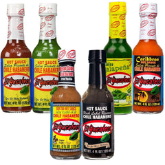 El Yucateco Red Habanero sauce bottle pouring for bold flavor in meals.