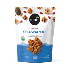 Elan Organic Chia Walnuts glazed bites offer a protein-rich on-the-go snack.
