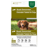 Elanco Quad Dewormer pack shot for small dogs showing packaging and convenience