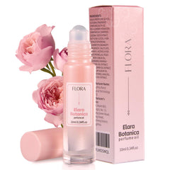 Elara Botanica pheromones bottle close-up showing a lasting fragrance.