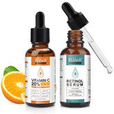 ELBBUB day-night duo bottles closeup for dual serums in daily care