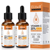 ELBBUB premium vitamin C serum 2-pack bottle pump highlighting hydration boost.