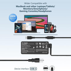ELECBRAiN 100W USB-C power adapter with cable included for immediate use