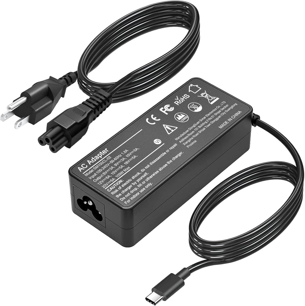 ELECBRAiN 100W USB-C power adapter front view showing compact design for fast charging