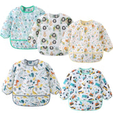 ElecMotive long-sleeve bib for mealtime keeps kids clean and dry