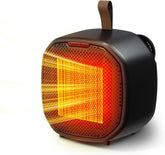 Electactic portable ceramic space heater front view for quick heat on demand