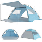 Elegear CumbreX beach tent with open canopy offering spacious shade and air flow