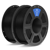 ELEGOO PETG black 1.75 mm spool with tidy windings for smooth feeding