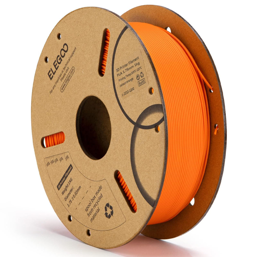 ELEGOO PLA filament orange 1kg spool ready for smooth extrusion