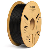 ELEGOO PLA Plus black 1kg spool ready for precise, strong 3D prints.