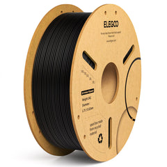 ELEGOO PLA Plus black 1kg spool ready for precise, strong 3D prints.
