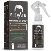 Elevate 5 percent Minoxidil spray bottle for precise scalp delivery to thinning areas