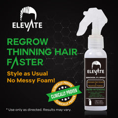 Elevate Biotin Coconut Oil Green Tea ingredients bottle promoting hair health