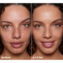 e.l.f. Halo Glow bottle with SPF label communicates sun protection.