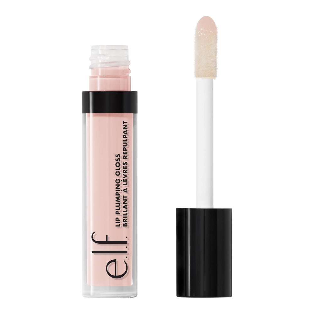 e.l.f. Lip Plumping Gloss Pink Paloma bottle with high shine and hydration.