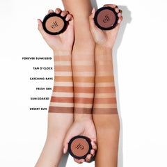 Apply with ease: buildable pigment in e.l.f. Primer-Infused Bronzer.