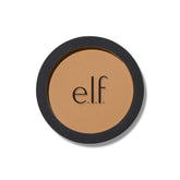 e.l.f. Primer-Infused Bronzer packaging shows sleek design and vegan formula.