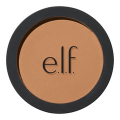 e.l.f. Primer-Infused Bronzer packaging with sleek design and vegan status.