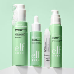 e.l.f. Skin Blemish Breakthrough pores closeup emphasizes clarifying action for oily skin.