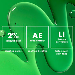 e.l.f. SKIN PLZ Clarify green packaging shot emphasizing gentle clarifying formula