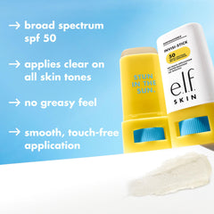 e.l.f. SKIN Suntouchable Invisi-Stick applies a clear formula with no white cast.