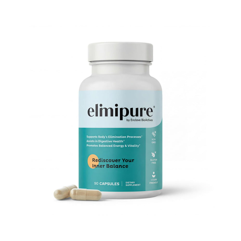 Elimipure Gut Cleanse bottle front view for daily digestive support