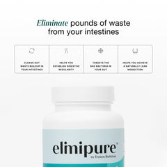 Elimipure Gut Cleanse tablets close-up showing capsules