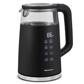 Elite Gourmet 1.7L dual-wall kettle side view, cool-touch exterior for safe hot water.