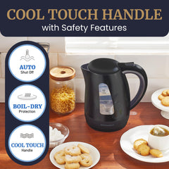 Elite Gourmet EKT8690X kettle on 360° base for easy serving from any angle