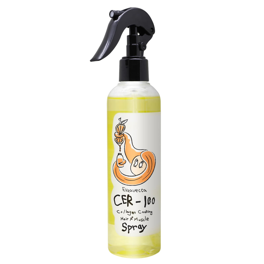 Elizavecca CER-100 hair spray bottle provides daily moisture and smoothness.