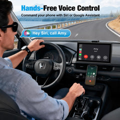 ELJBELG carplay screen supports Bluetooth, AUX, and FM for versatile car audio options.