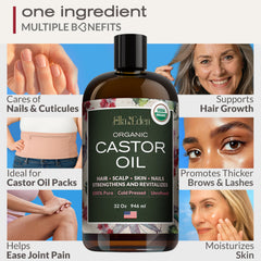 Skin hydration with Ella & Eden castor oil for smoother elbows and knees