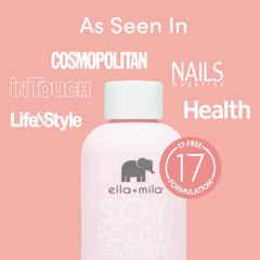 ella-mila remover on cotton pad for easy polish removal prep.