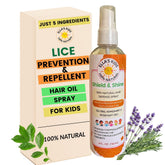 Ella's Kids Shield and Shine spray bottle ready for easy spritz on kids' hair.