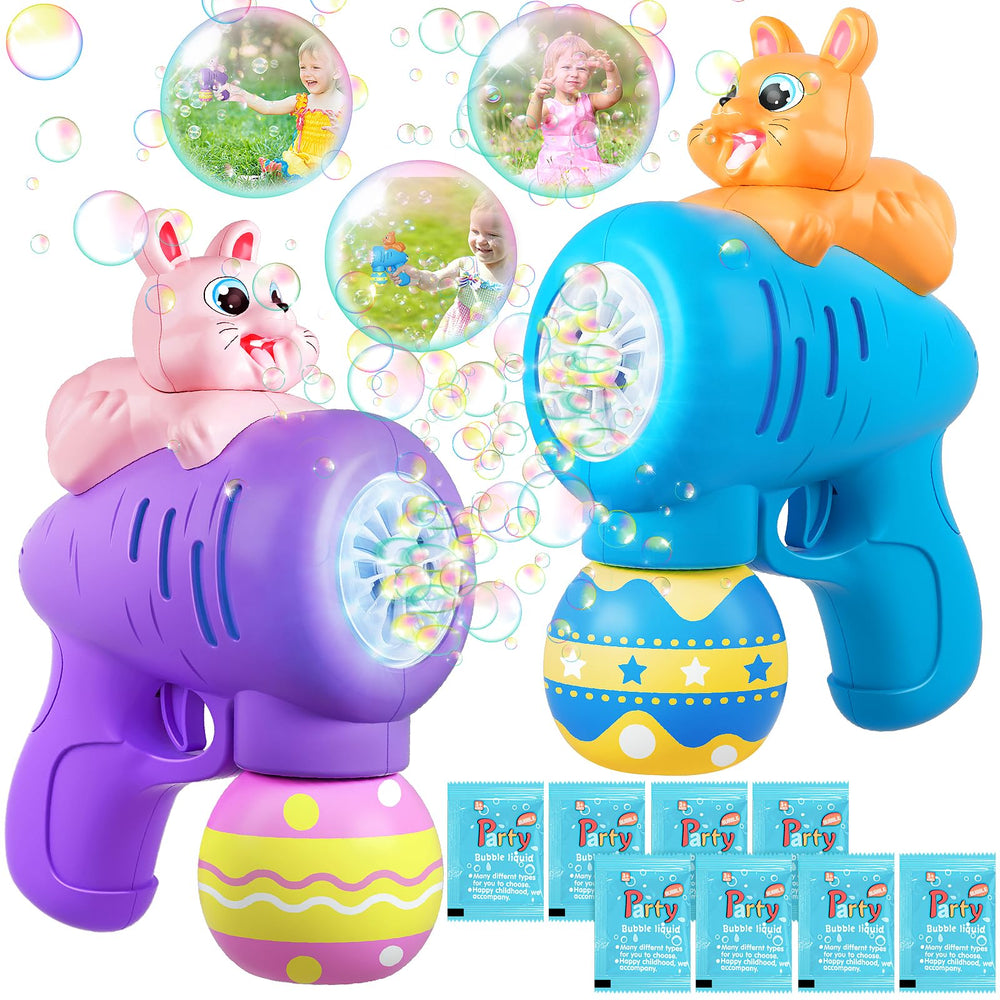 Ellinjan Easter bubble gun 2-pack for outdoor fun and colorful play