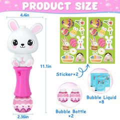 Ellinjan Easter Bunny Bubble Wand purple LED for magical playtime