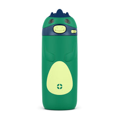 Ello Ellies 12oz dino bottle keeps drinks cold for hours during playtime.