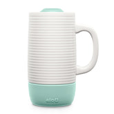 Ello Jane 18oz ceramic travel mug with handle enables easy on-the-go sipping.