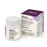 Ellura bottle with 30 capsules highlighting 36 mg PACs for urinary tract support