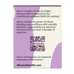 Ellura cranberry fruit juice extract emphasizing concentrated, medicine-grade PACs
