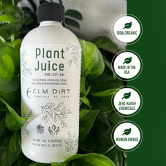 Elm Dirt Plant Juice foliar spray ready to boost vibrant indoor leaves