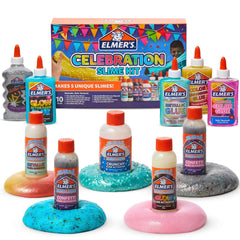 Elmer's celebration slime kit glue bottle for safe, washable crafts