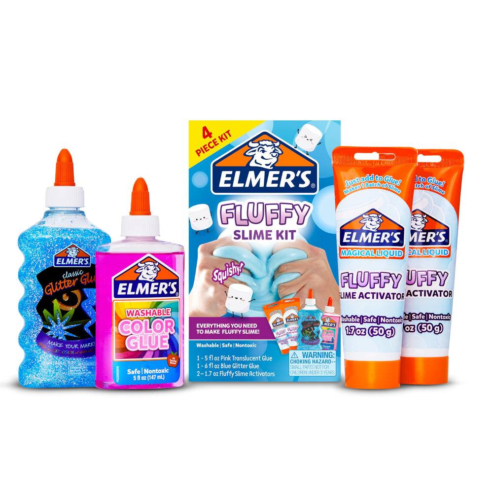 Elmer's fluffy slime activator bottles for quick, kid-friendly slime making