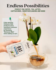 Six-pack shelf-stable packaging keeps Elmhurst oat creamer ready at hand