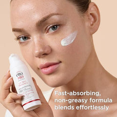 Close-up of EltaMD SPF 50 label highlighting clinical credibility and dermatologist trust.