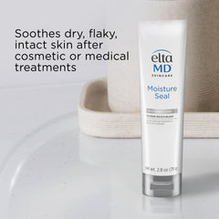 Applying EltaMD Moisture Seal on hand for soothing, dry skin relief.