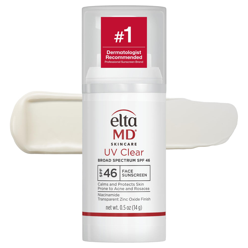 EltaMD UV Clear bottle-pump shows lightweight SPF 46 protection