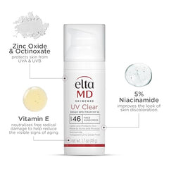 EltaMD UV Clear with niacinamide supports even skin tone